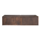 Zwevend tv-meubel Madison | Latten | Mango Brown
