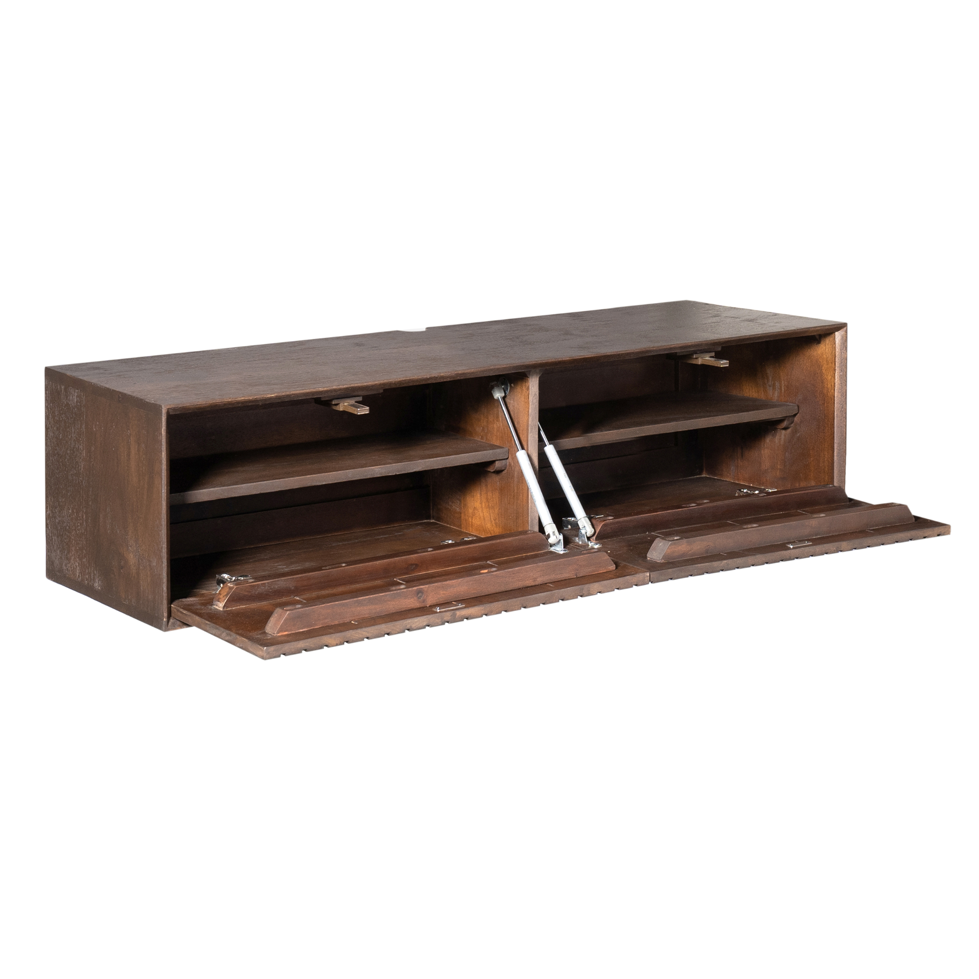 Zwevend tv-meubel Madison | Latten | Mango Brown