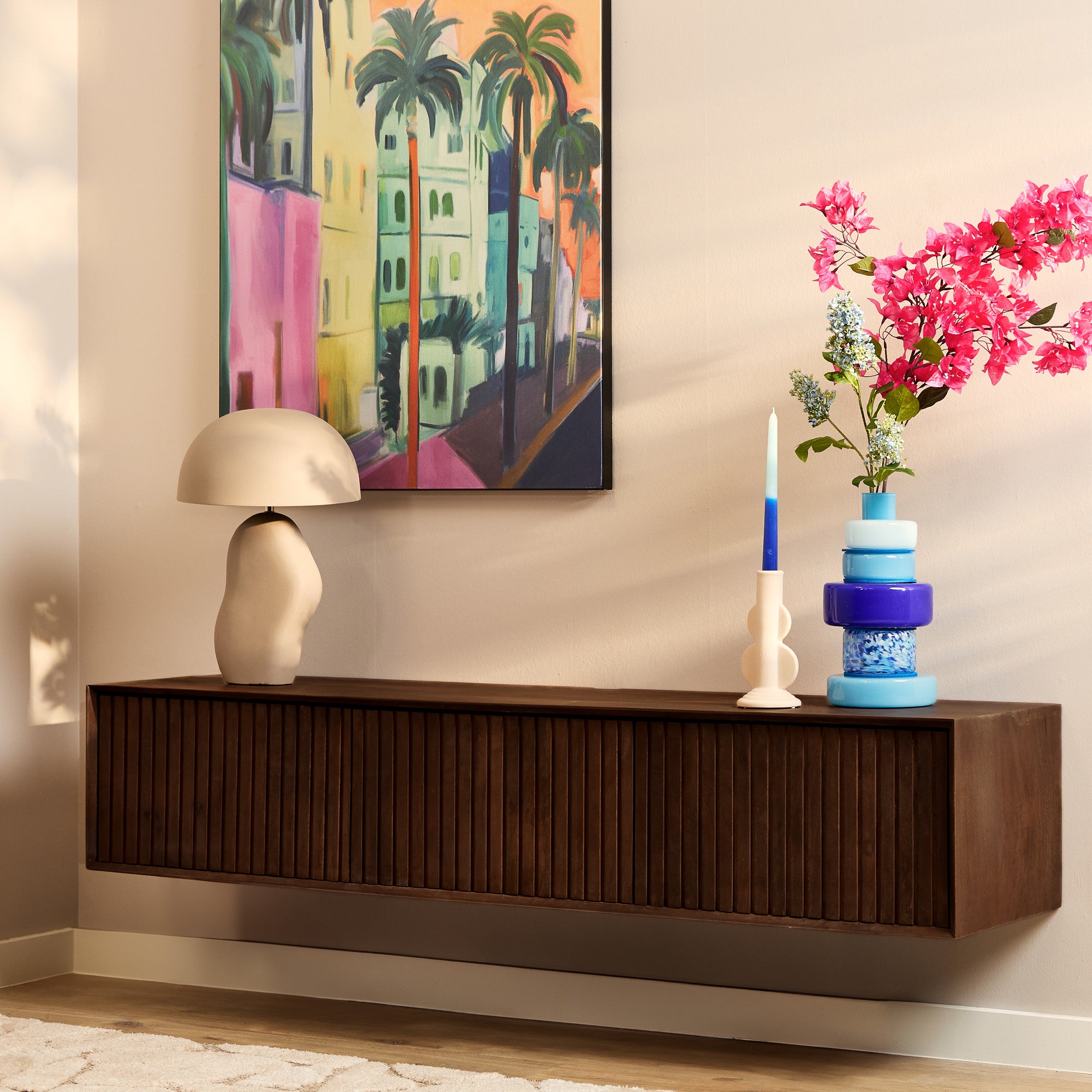Zwevend tv-meubel Madison Brown | Mango | 160 cm