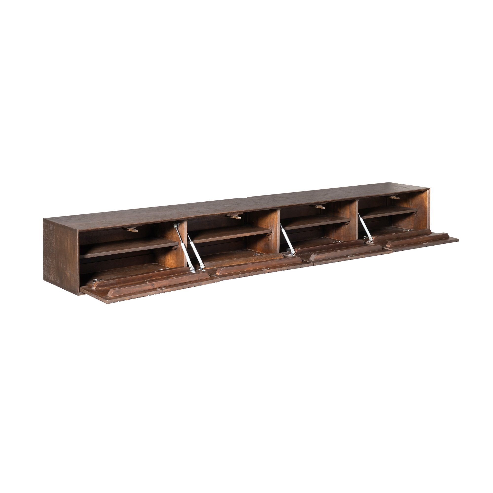 Zwevend TV-meubel | Madison Brown | Mangohout 240 cm
