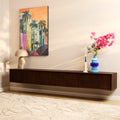 Zwevend TV-meubel | Madison Brown | Mangohout 240 cm