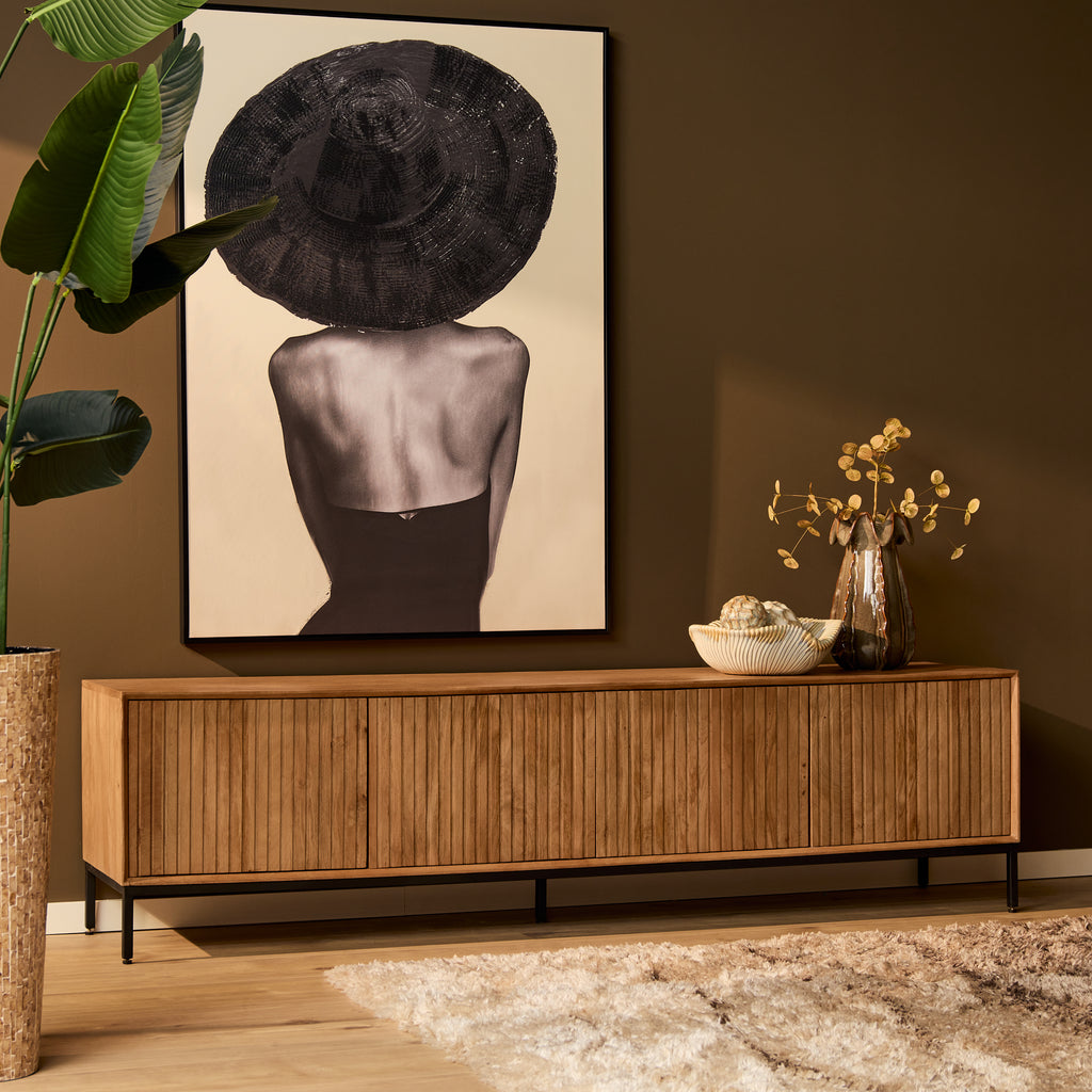 Tv meubel Madison | 4 Deuren | Mangohout Natural