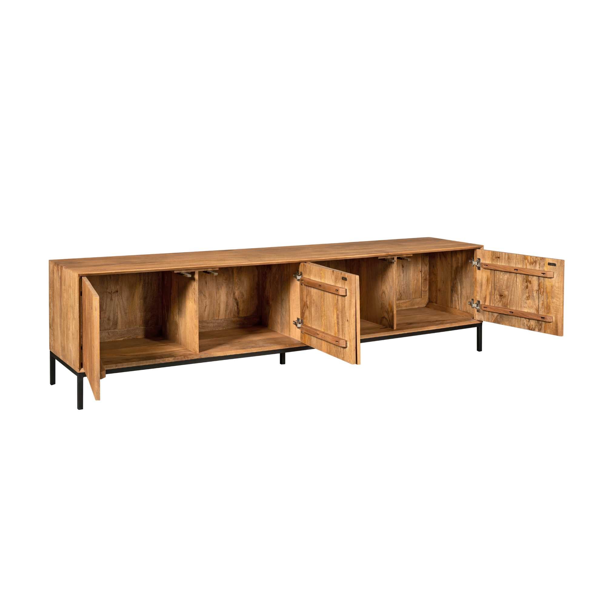 Tv meubel Madison | 4 Deuren | Mangohout Natural