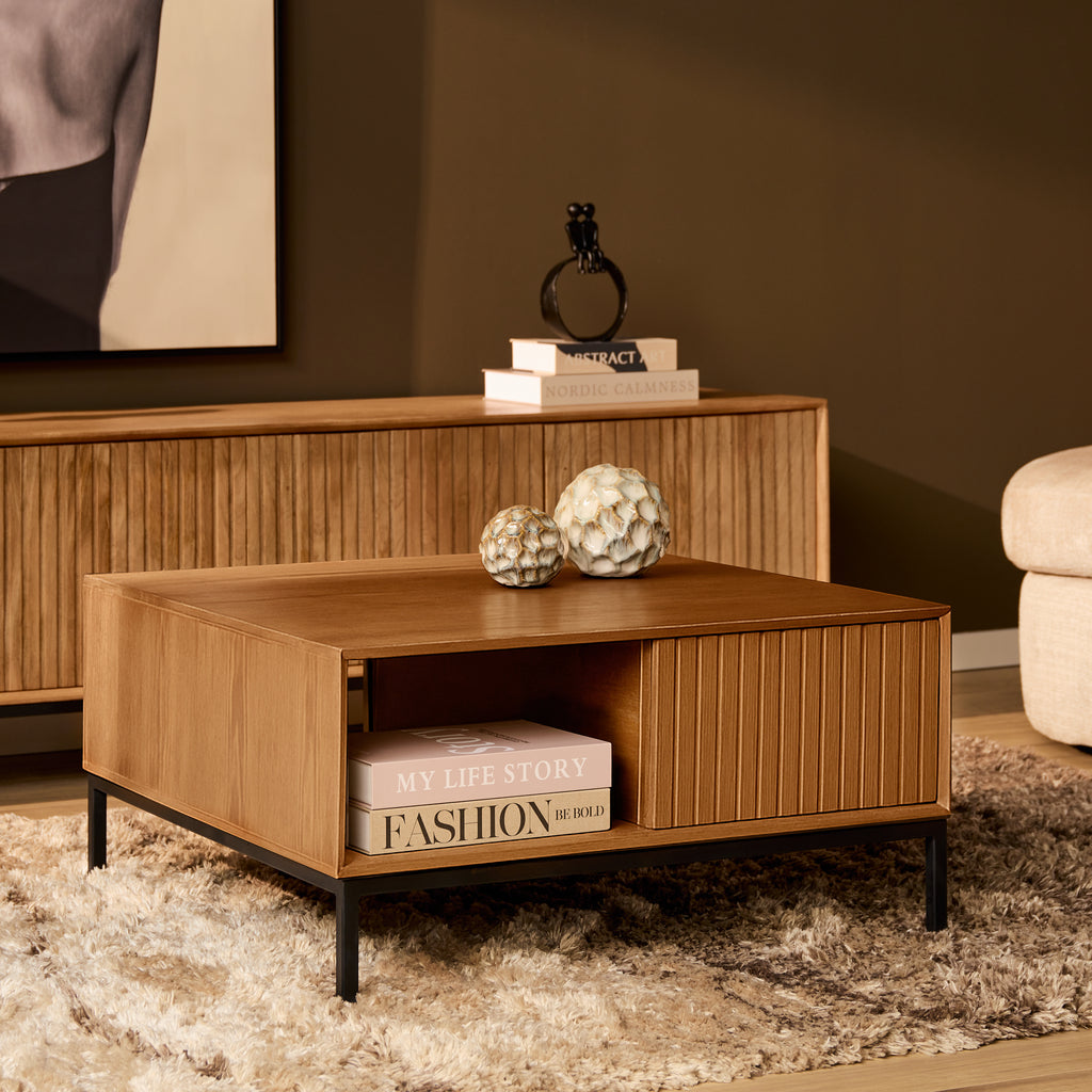 Salontafel Madison Natural | 2 Lades | Mangohout