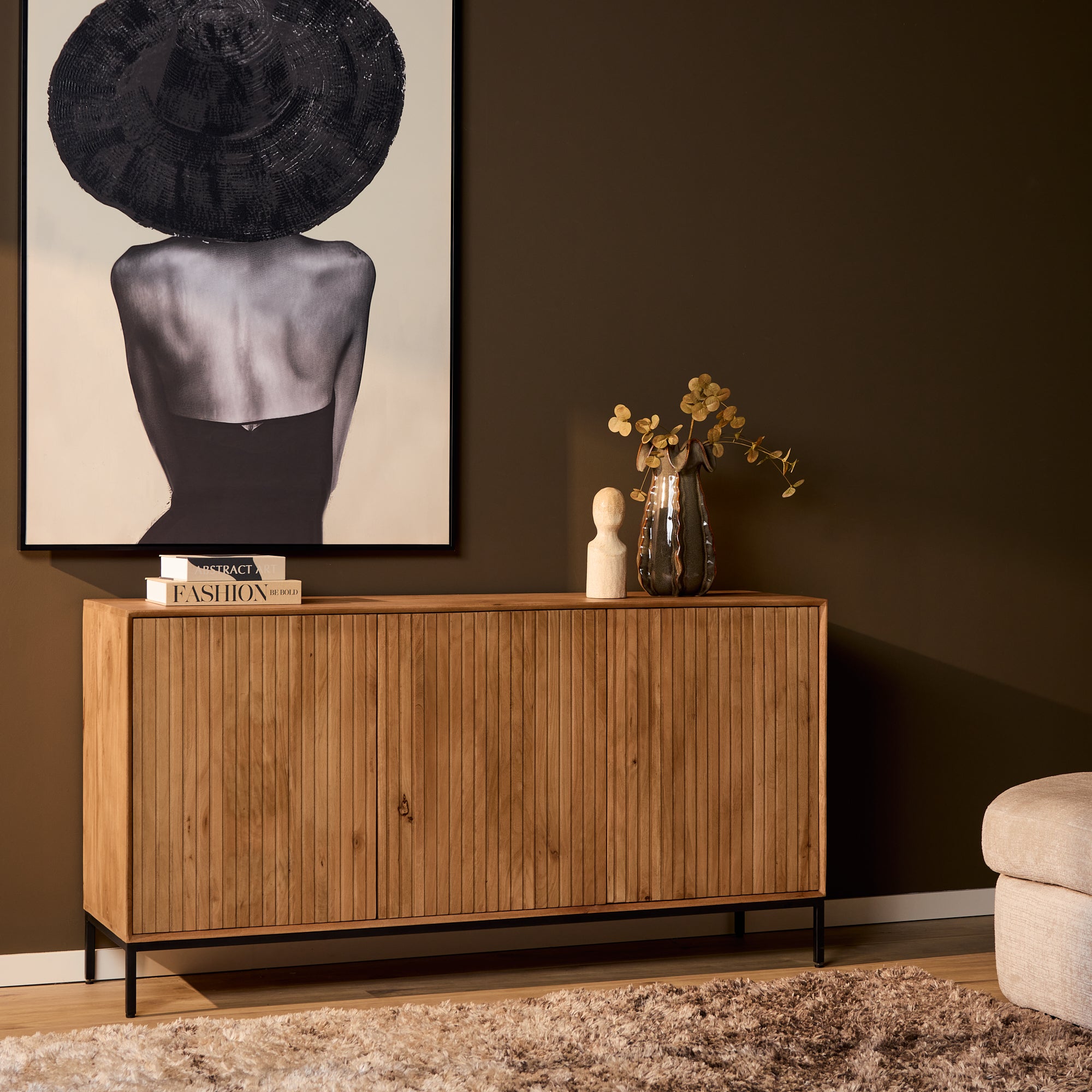 Dressoir Madison | 3-Deurs | Mangohout Natural