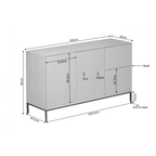 Dressoir Madison | 3-Deurs | Mangohout Natural