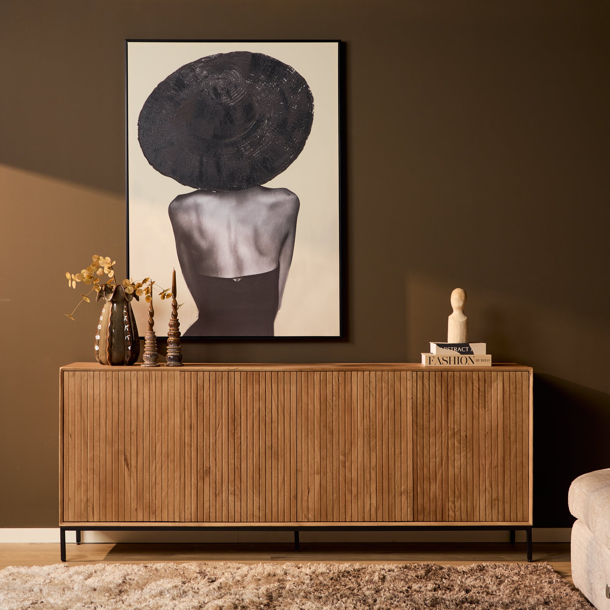 Dressoir Madison | 4-Deurs | Mango naturel