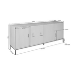 Dressoir Madison | 4-Deurs | Mango naturel