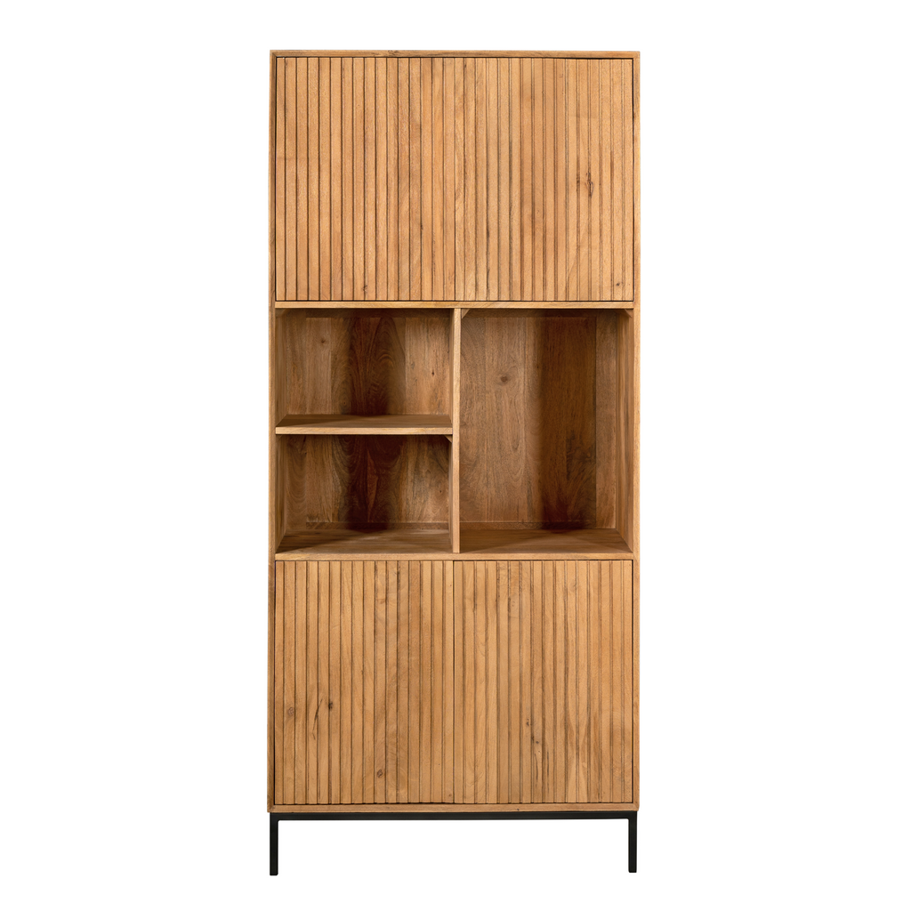 Vakkenkast Madison | 4 Deuren | Mangohout Natural