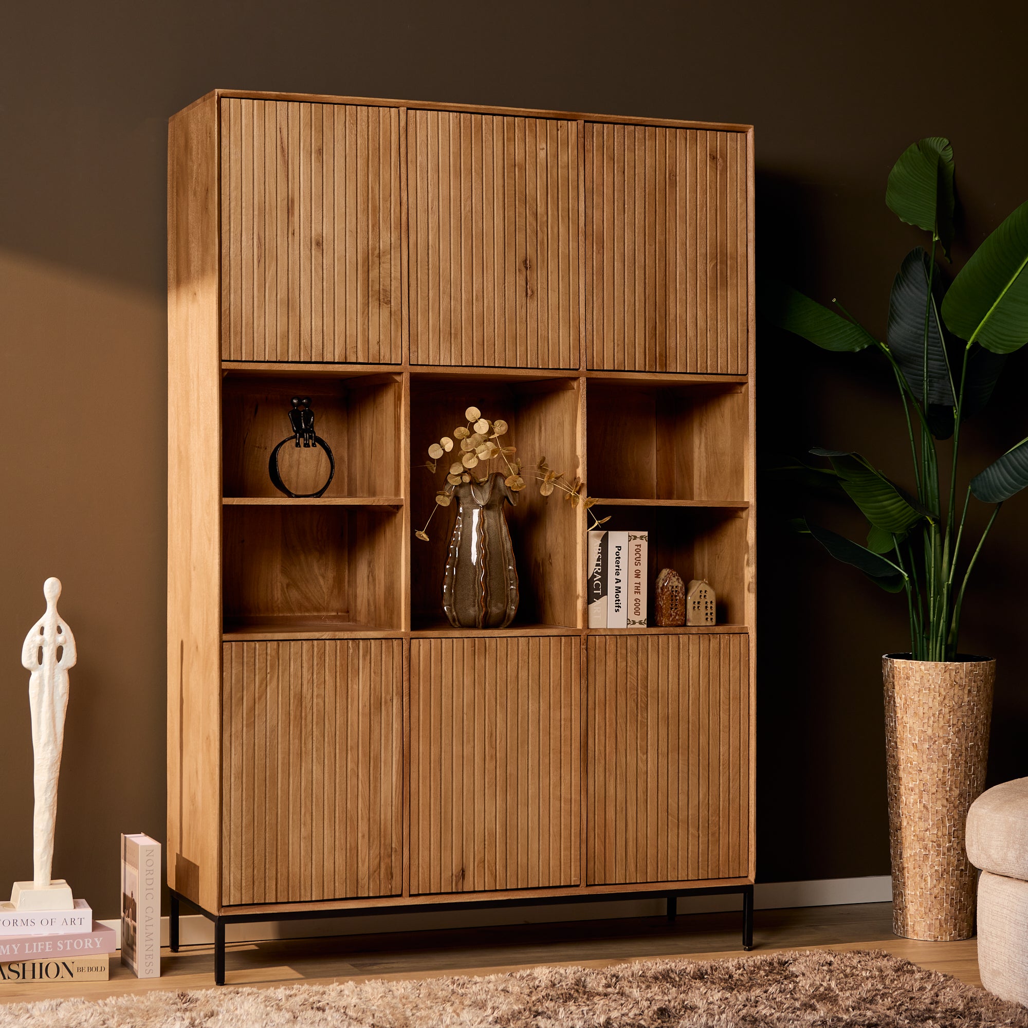 Vakkenkast Madison | 6 Deuren | Mangohout Natural