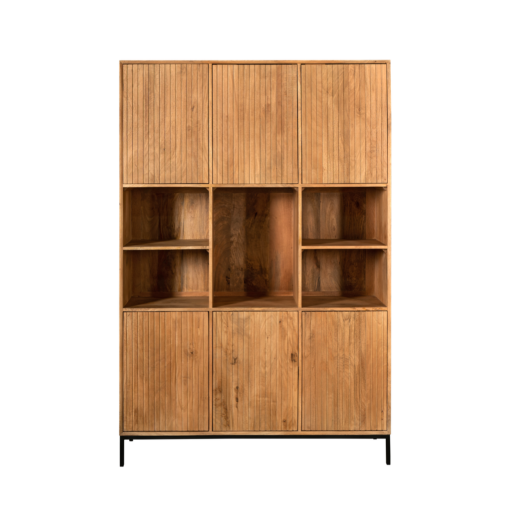 Vakkenkast Madison | 6 Deuren | Mangohout Natural