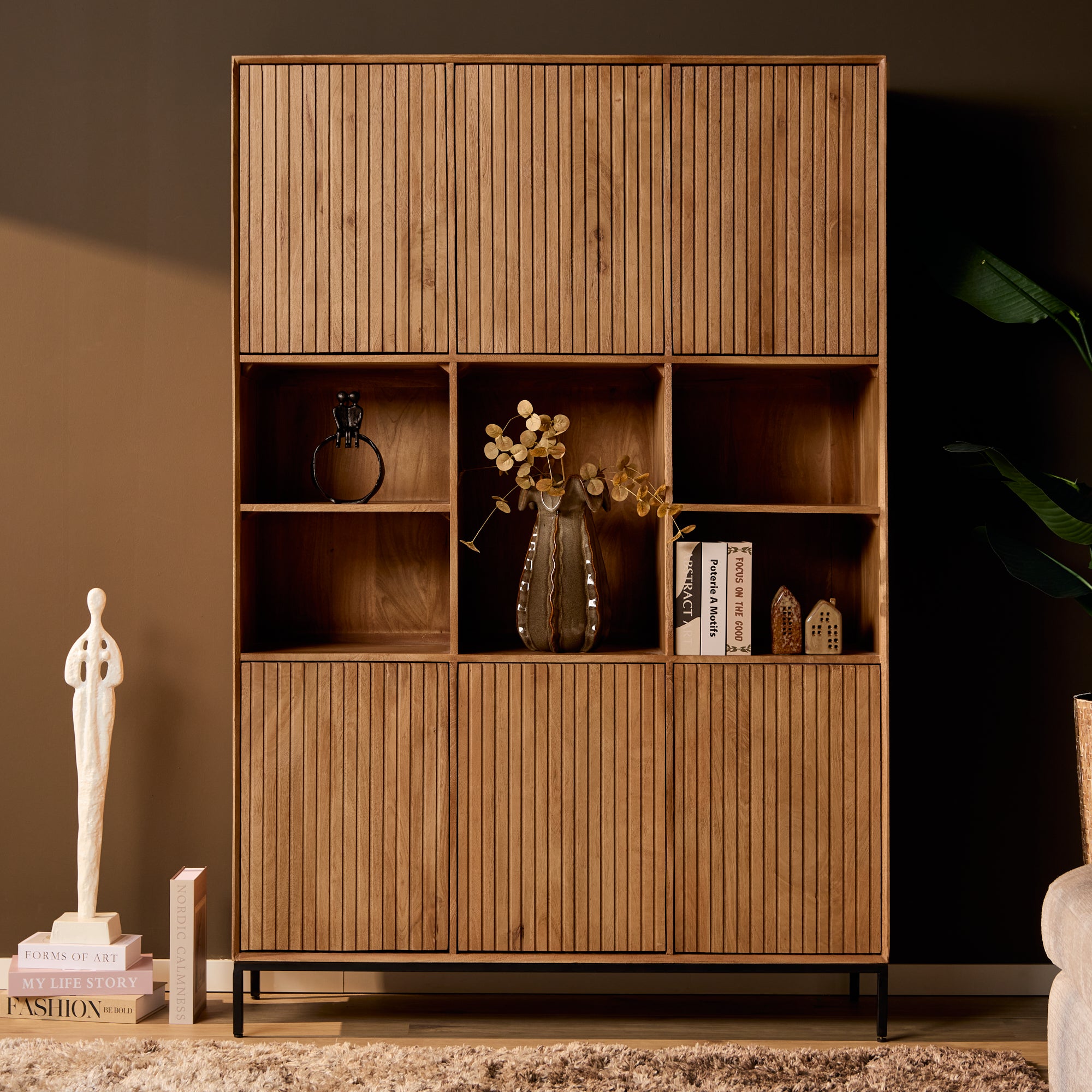 Vakkenkast Madison | 6 Deuren | Mangohout Natural