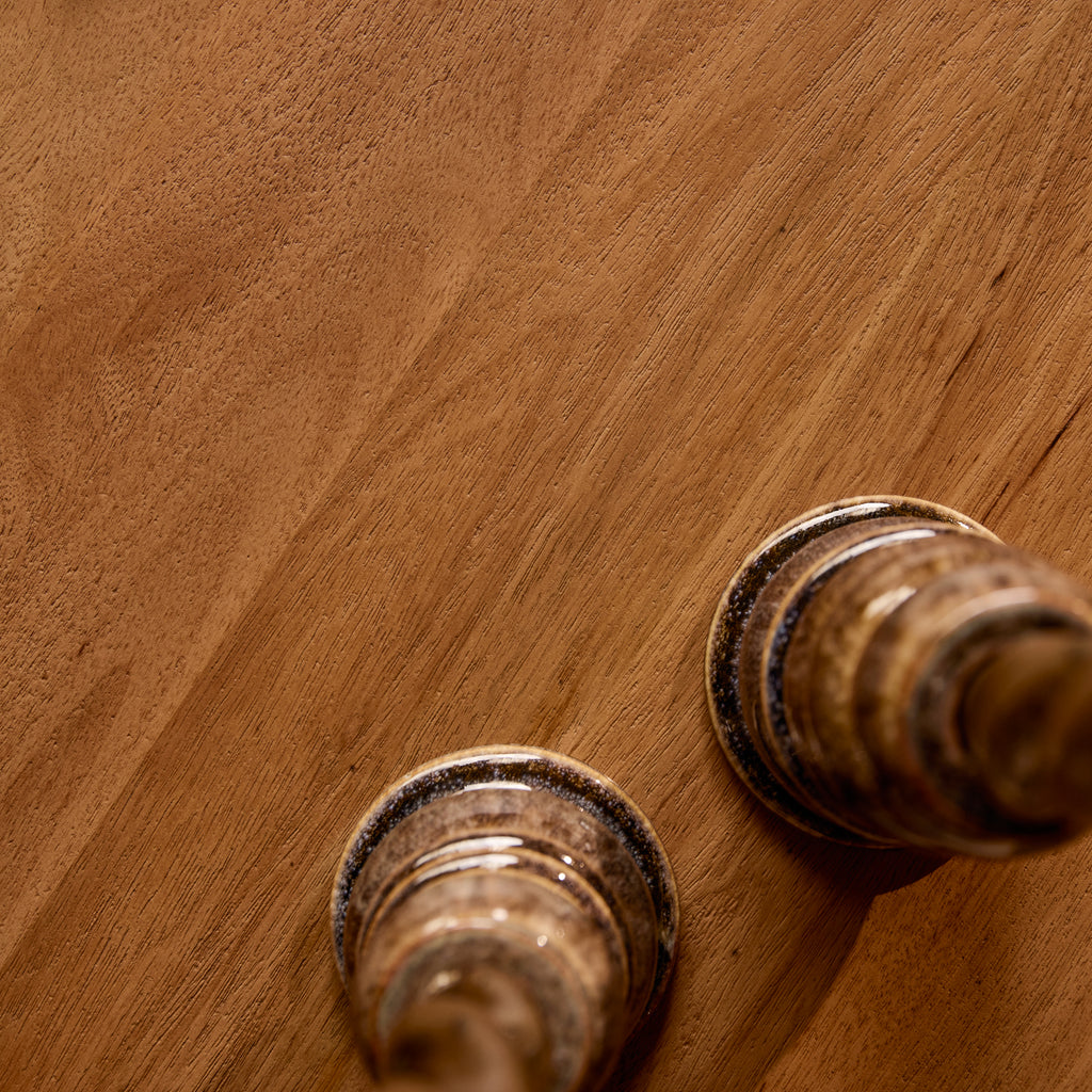 Salontafel Madison | Rond | Mangohout naturel | 2 lades