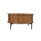 Salontafel Madison | Rond | Mangohout naturel | 2 lades