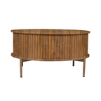 Salontafel Madison | Rond | Mangohout naturel | 2 lades