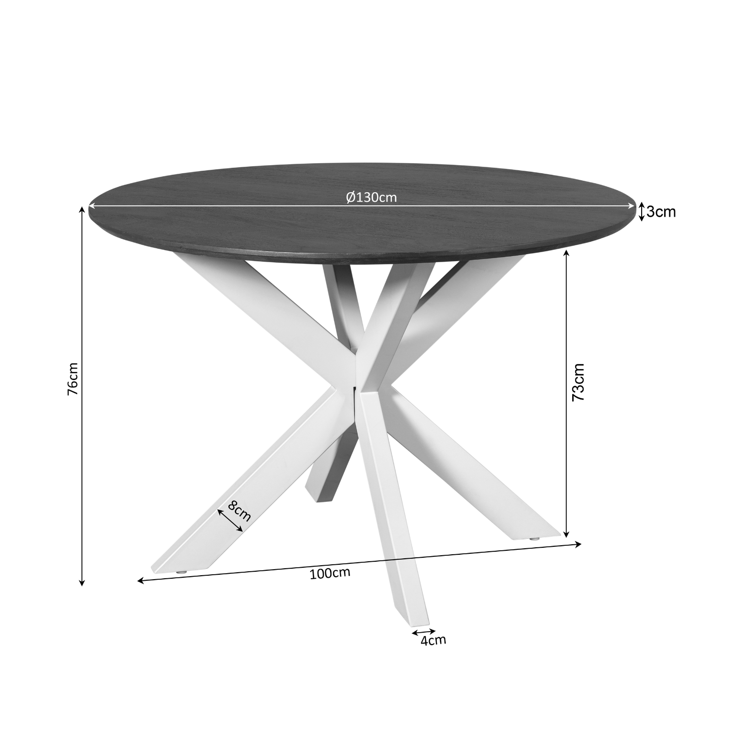 Eettafel Madison | Rond | Mango naturel