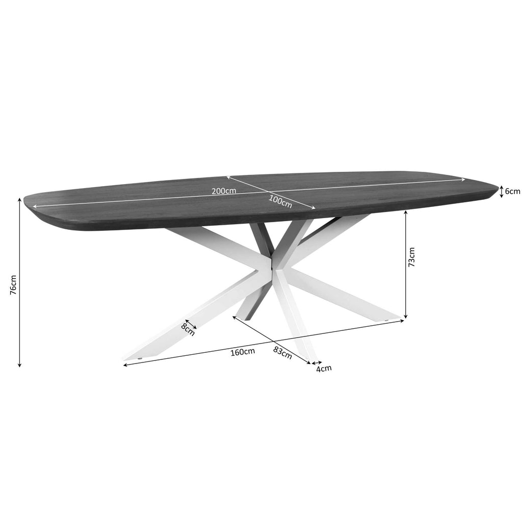 Eettafel Madison | Ovaal Mangohout | Natural