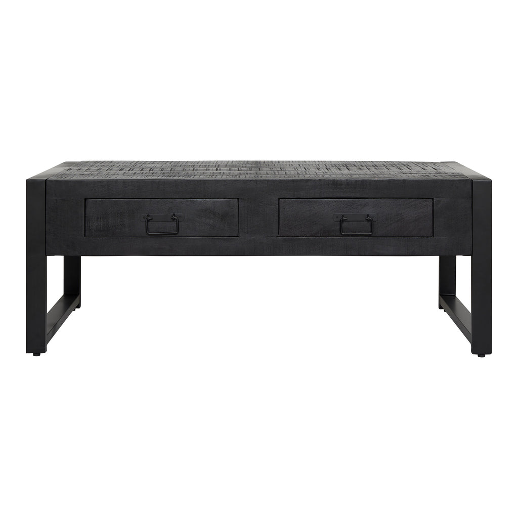 Salontafel Boaz Black | 2 Laden | Mangohout Zwart