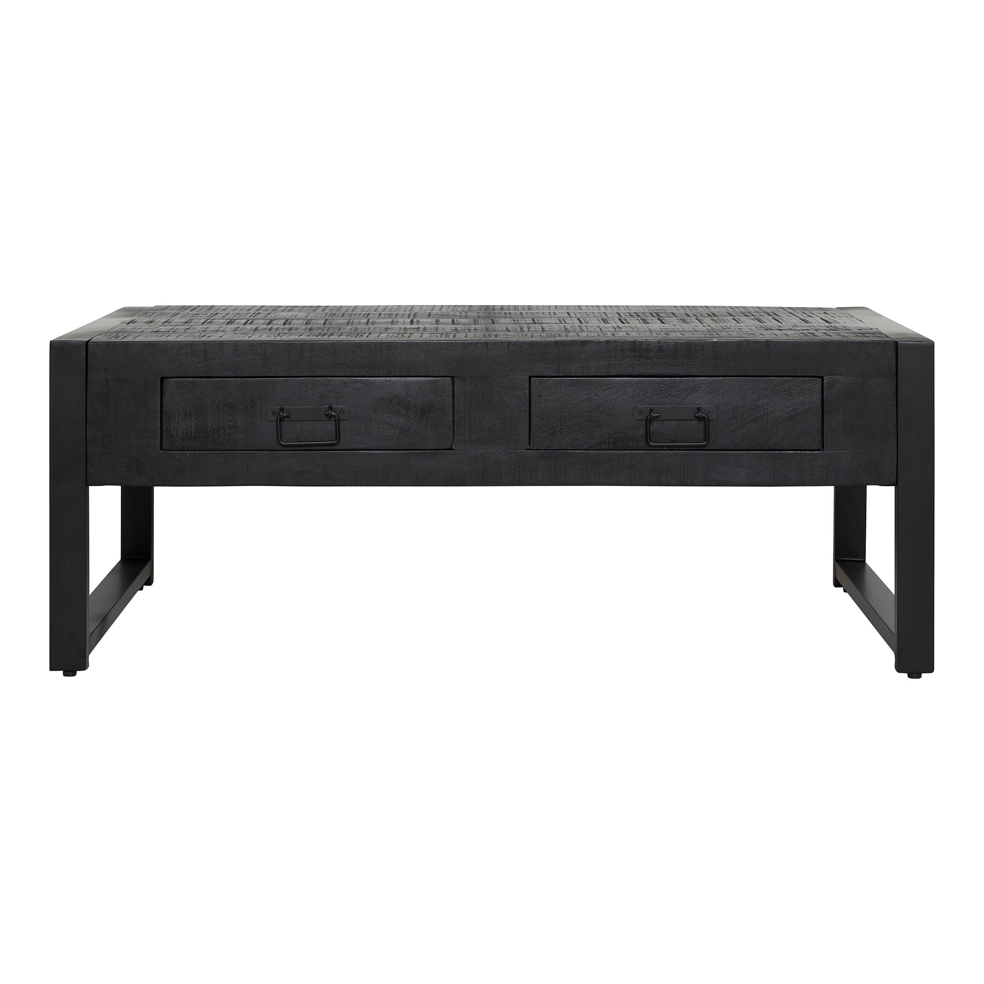 Salontafel Boaz Black | 2 Laden | Mangohout Zwart