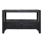 TV-meubel Boaz | Mangohout | Zwart metalen frame