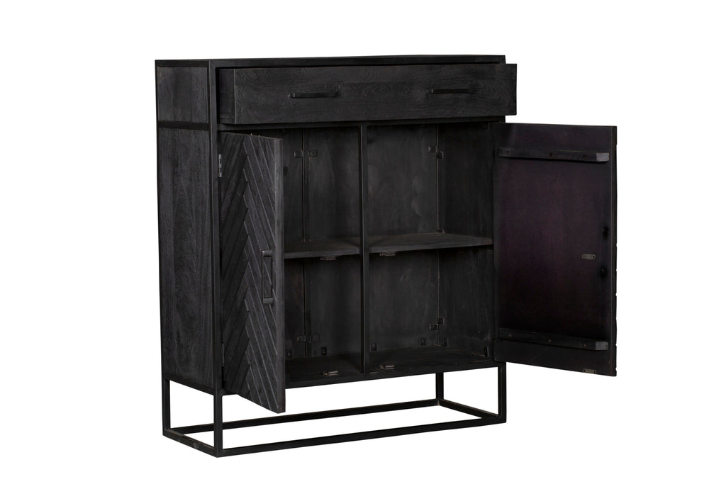 Kast New York | Mangohout en staal | 100 cm