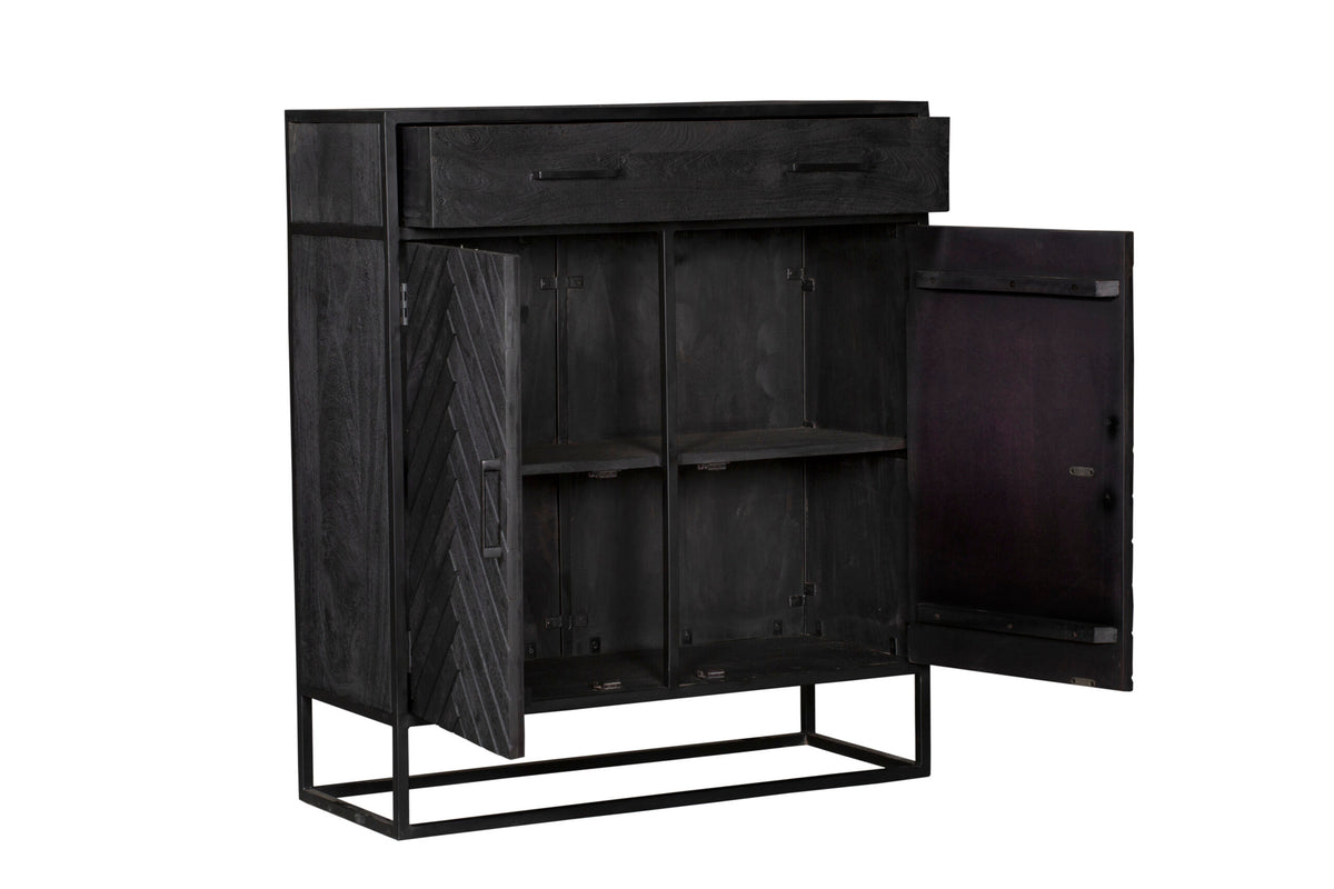 Kast New York | Mangohout en staal | 100 cm