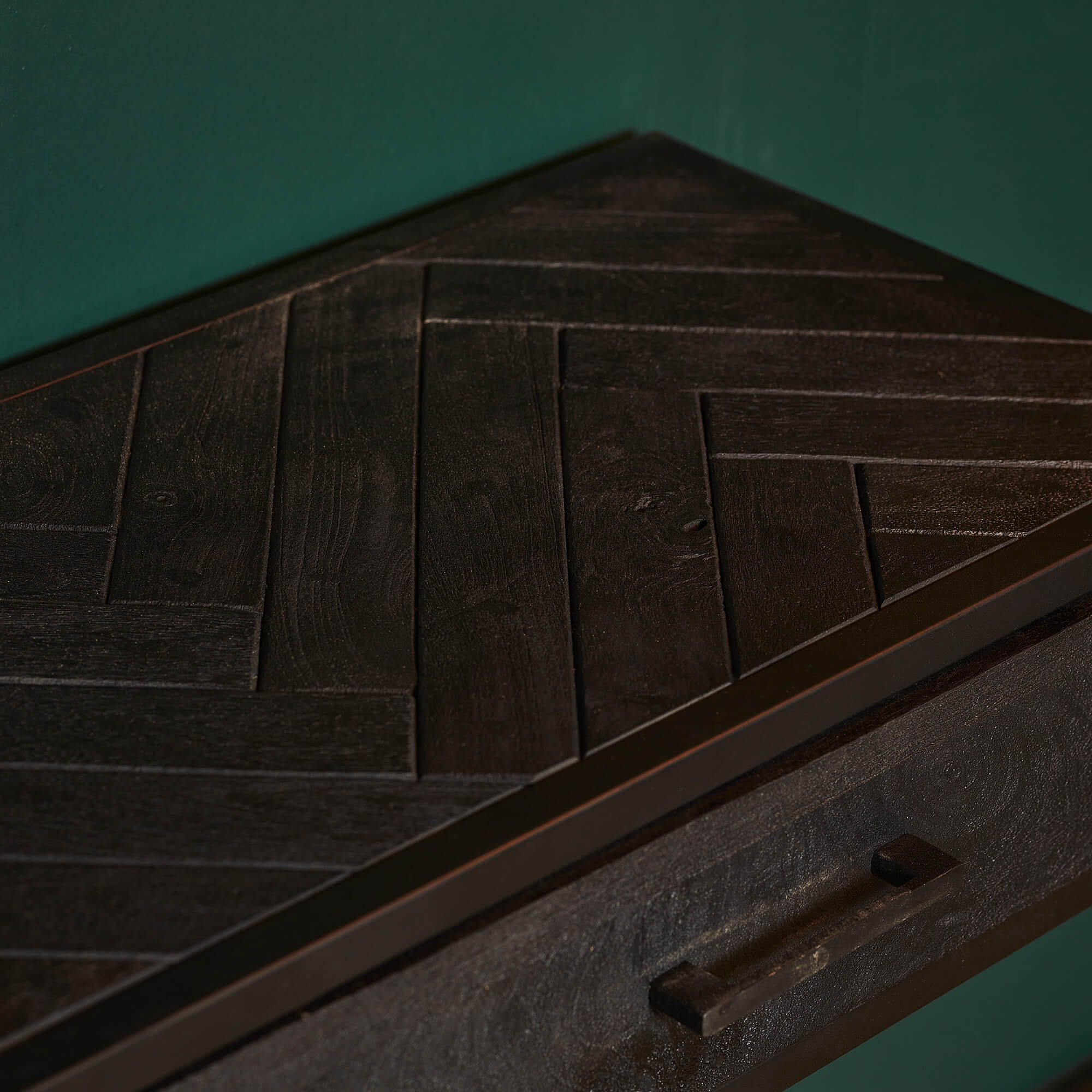 Sidetable New York | Mangohout | 2 Lades | Zwart