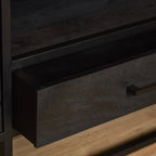 Tv-meubel New York | Visgraat | Mangohout zwart