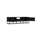 Tv-meubel New York | Visgraat | Mangohout zwart