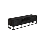 Tv-meubel New York | Visgraat | Mangohout zwart