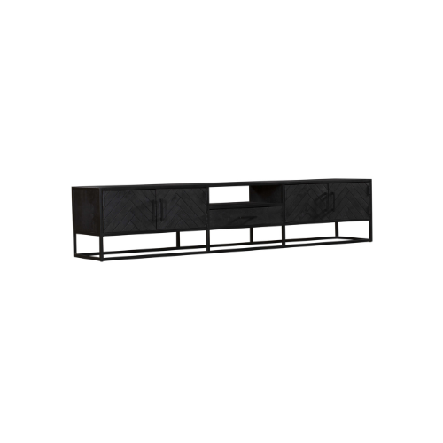 Tv meubel New York | 4 deuren | Mangohout zwart
