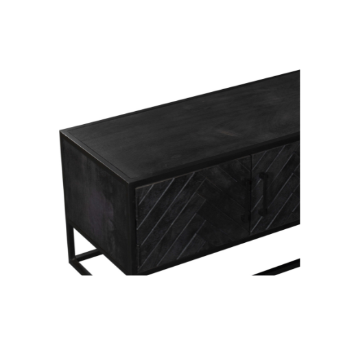 Tv meubel New York | 4 deuren | Mangohout zwart