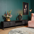 Tv meubel New York | 4 deuren | Mangohout zwart