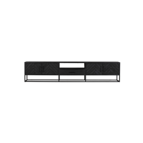 Tv meubel New York | 4 deuren | Mangohout zwart
