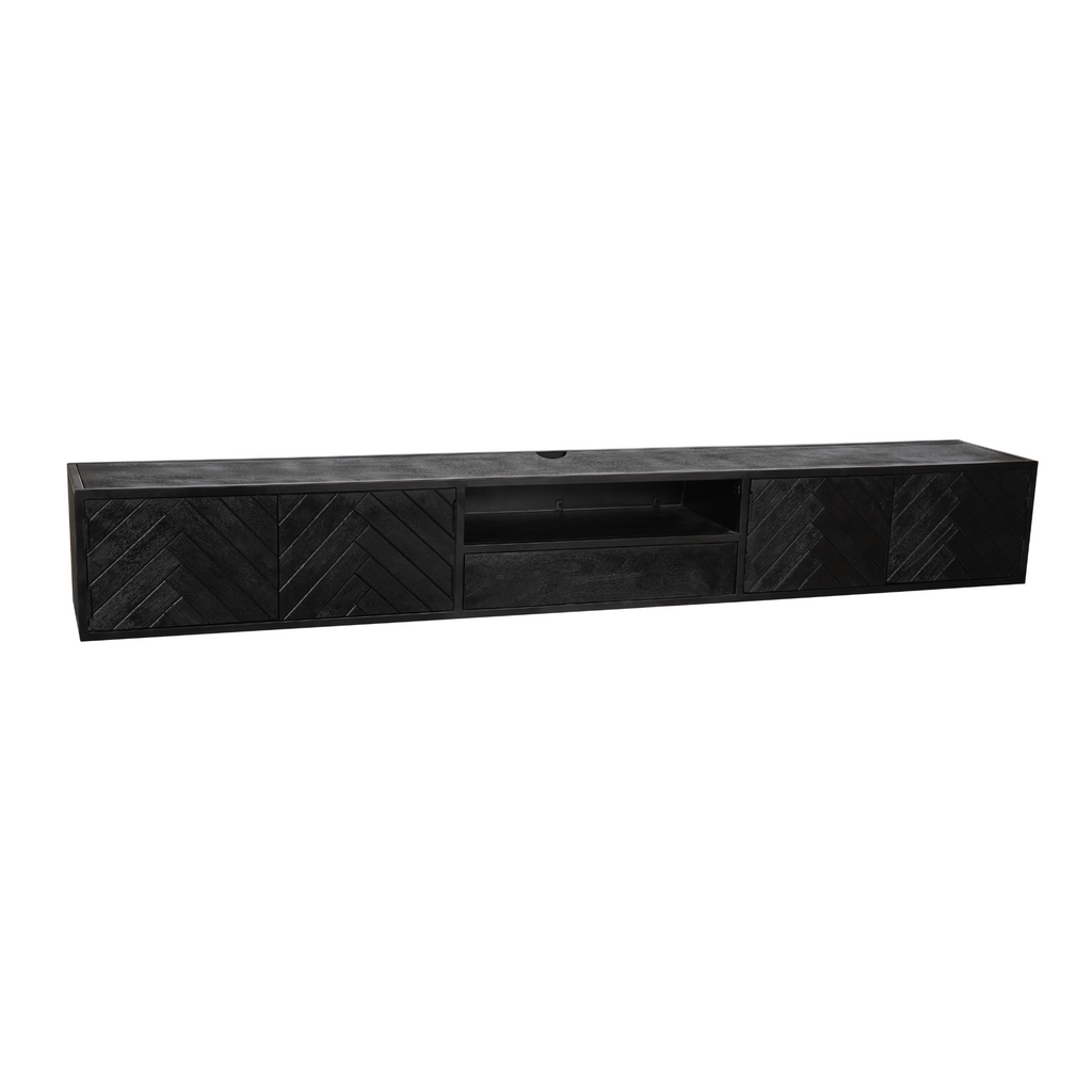 TV-Meubel Gezandstraald Mangohout | Zwevend | 280 cm
