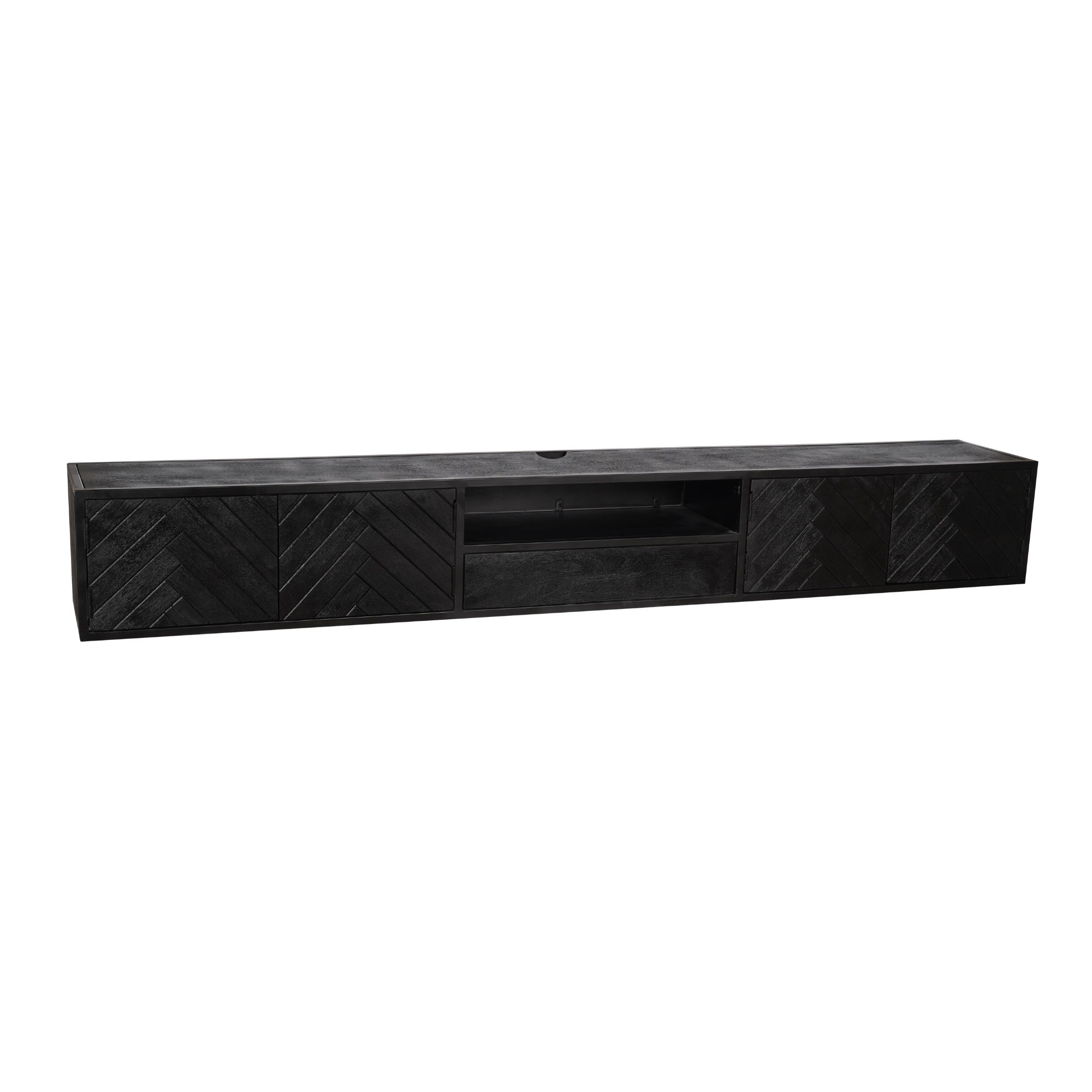 TV-Meubel Gezandstraald Mangohout | Zwevend | 280 cm