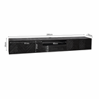 TV-Meubel Gezandstraald Mangohout | Zwevend | 280 cm