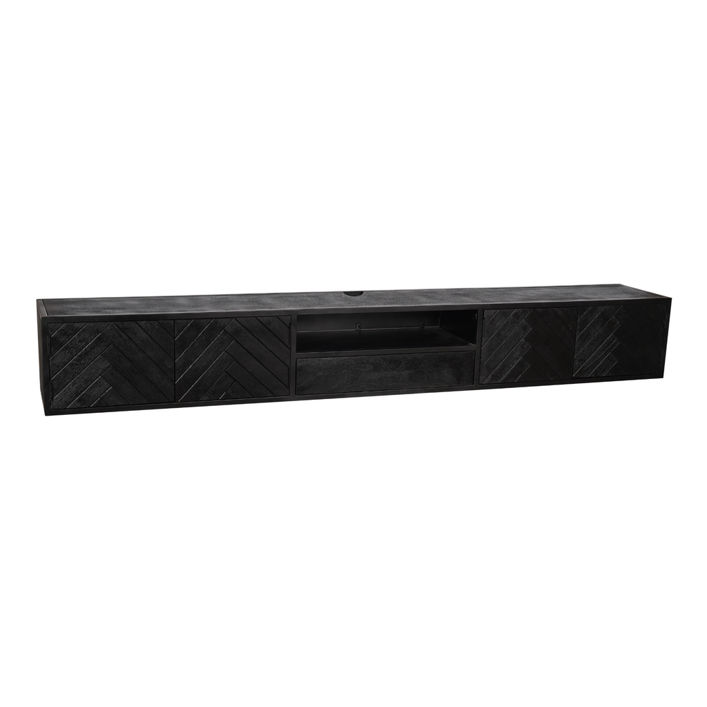 TV-Meubel Gezandstraald Mangohout | Zwevend | 280 cm
