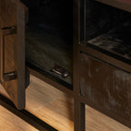 TV-meubel Denver Black | 1 Lade | Massief mangohout zwart