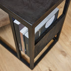 Slider Mangohout | Zwart Frame | Massief mango