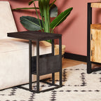 Slider Mangohout | Zwart Frame | Massief mango