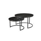 Salontafel Nova | Set van 2 | Zwart marmer