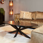 Salontafel Faye | Zwart marmer | Matrixpoot zwart