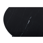 Salontafel Collin | Zwart marmer | Zwart onderstel