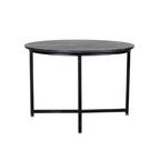 Salontafel Collin | Zwart marmer | Zwart onderstel