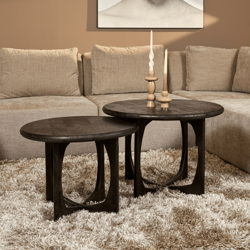 Salontafel Milou | Mango hout | Zwart | 70 cm
