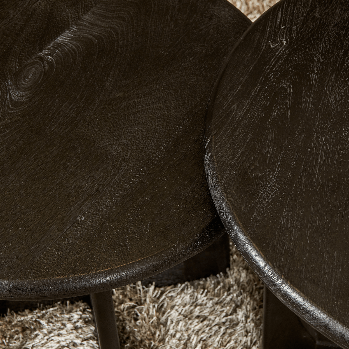 Salontafel Milou | Mango hout | Zwart | 70 cm