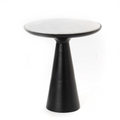 Bijzettafel Essy Black | Marmer blad | Zwart