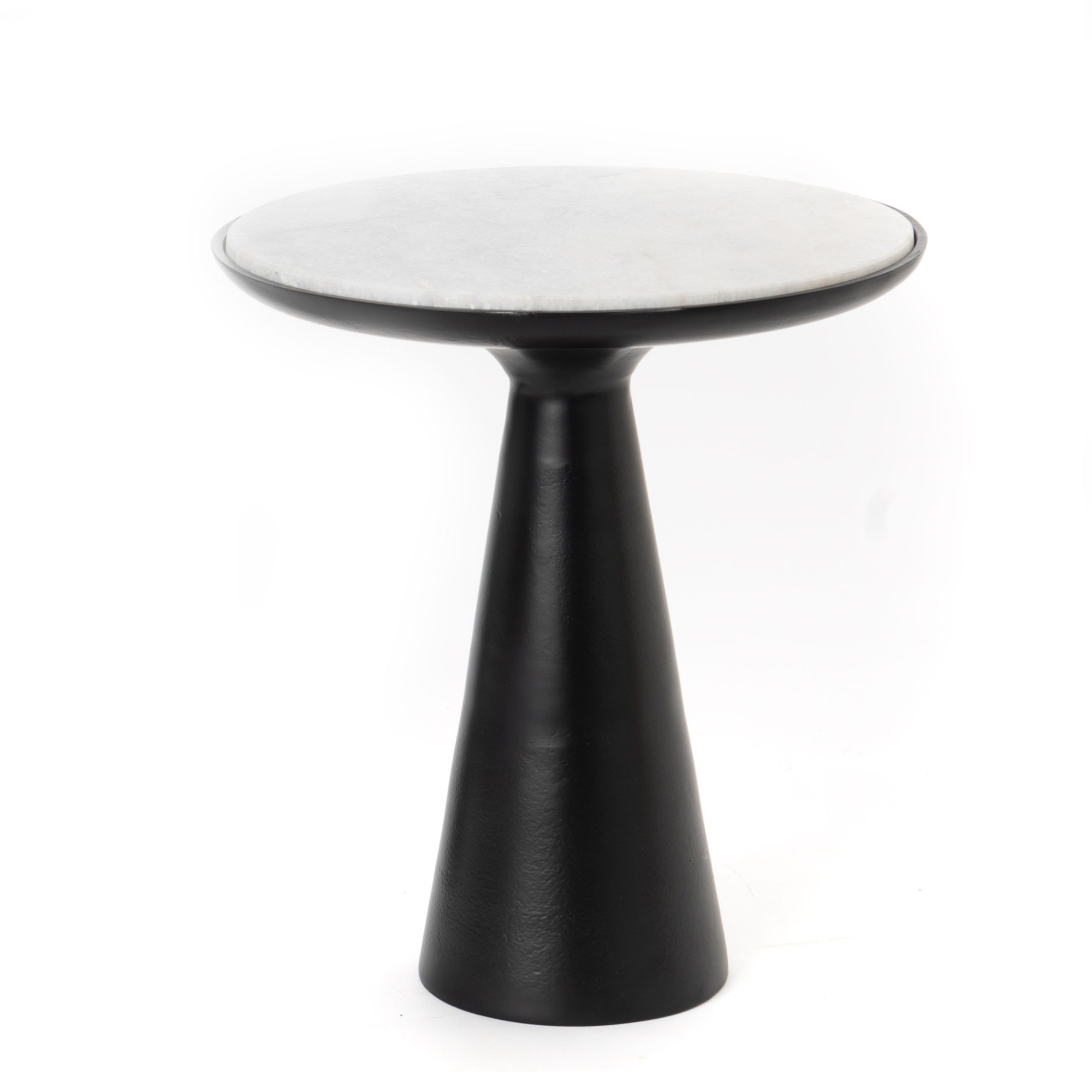 Bijzettafel Essy Black | Marmer blad | Zwart