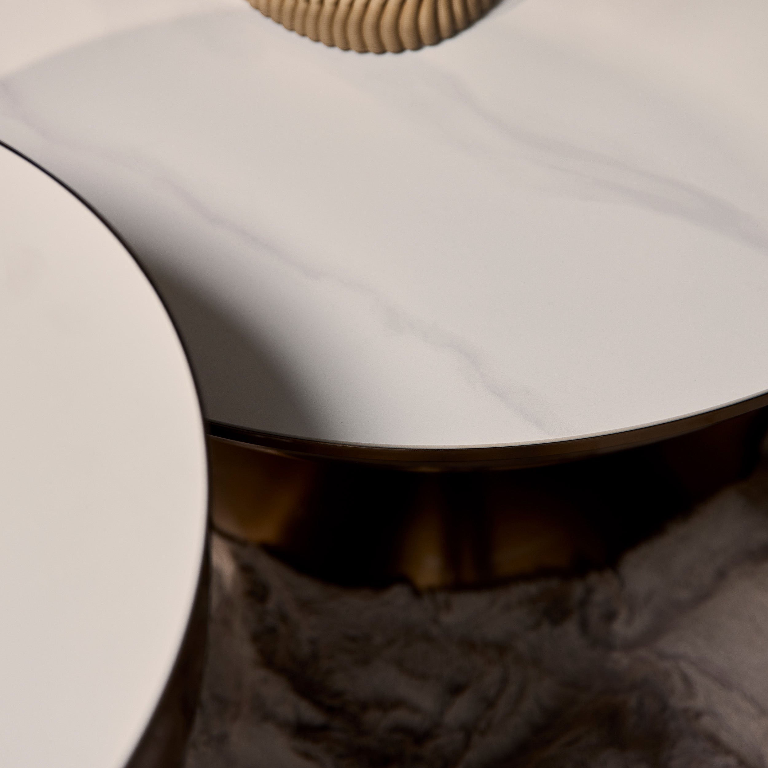 Salontafel Ava | Set van 2 | Marmer & Brons
